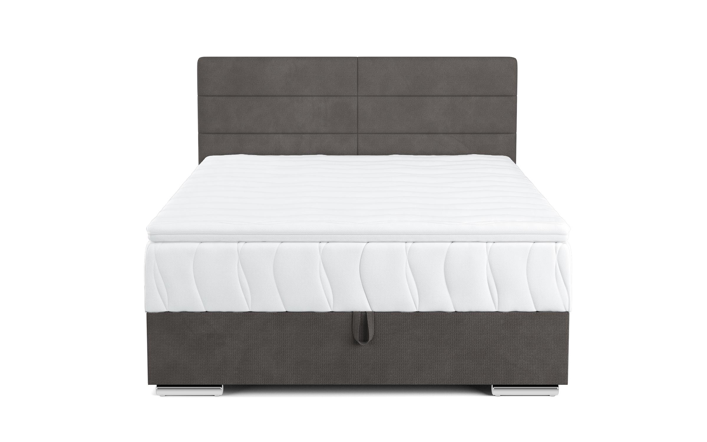 Pat dublu Boxspring + top saltea Vindy 120/200, gri  4